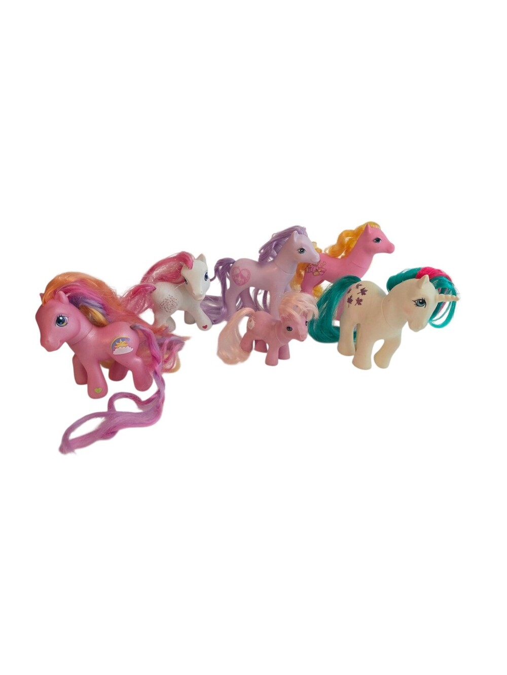Vintage My Little Pony Lot Of 6 Ponies Mixed Generations G1 G2 G3 Toys Collector